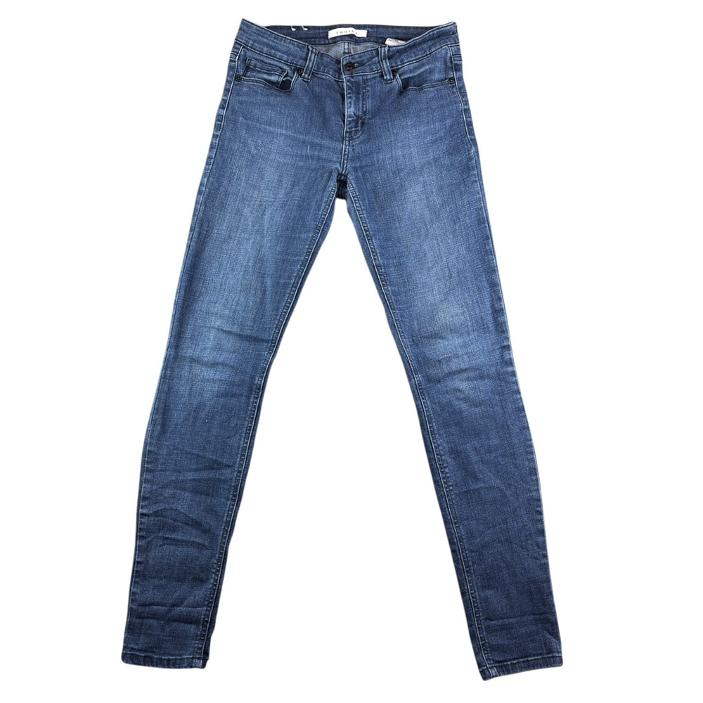 Eunina Lauren Mid Rise Skinny Jeans Dark Blue Regular Denim Pants Size 9